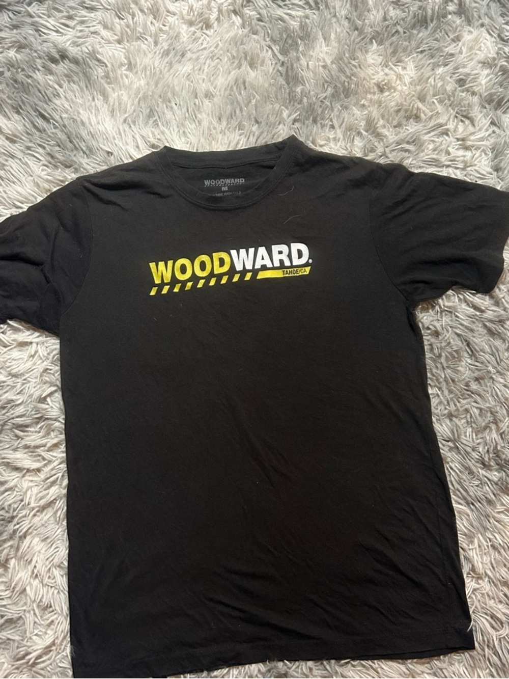 Woodward Black Short-Sleeve Logo Tee